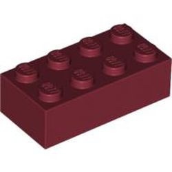 3001-59G Steen 2x4 rood, donker gebruikt *1A062