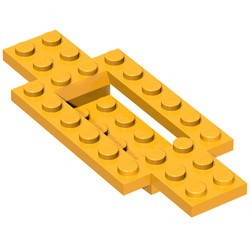 30029-110 Bodemplaat 10x4x2/3 gladde onderkant oranje, lichthelder NIEUW *3D0000