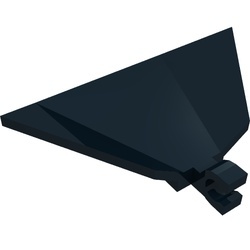 30034-11G Paneel 3x6 achthoekig met clip zwart gebruikt *1F019