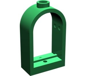 30044-6G Raam 1x2x2 2/3 ronde top groen gebruikt *1C040