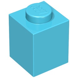 3005-72G Steen 1x1 blauw, Maersk gebruikt *1A004