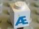 3005-AE-1G Steen 1x1 met letter AE wit gebruikt *5V01-05