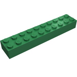 3006-6G Steen 2x10 groen gebruikt *5K0000