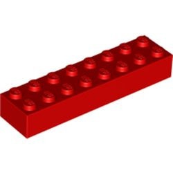 3007-5 Steen 2x8 rood NIEUW *5K0000