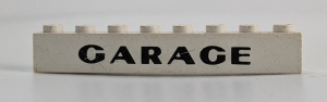 3008p03-1G Steen 1x8 GARAGE wit gebruikt *5V08-01