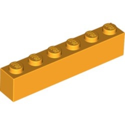3009-110 Steen 1x6 oranje, lichthelder NIEUW *5K0000