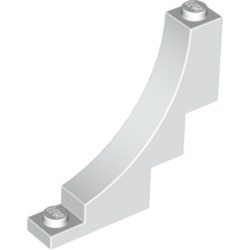 30099-1 Steen,omgekeerde halve boog 1x5x4 wit NIEUW *1B381