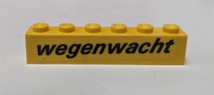 3009pb125-3G Steen 1x6 wegenwacht (Sticker) geel gebruikt *5V06-07