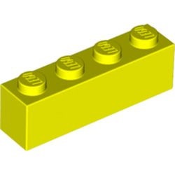 3010-236 Steen 1x4 Neon geel NIEUW *5K0000