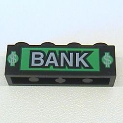 3010pb016-11G Steen 1x4 BANK zwart gebruikt *5V04-18