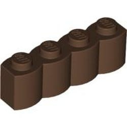 30137-8 Steen 1x4 gewelfd bruin (klassiek) NIEUW *1L045