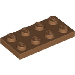 3020-150 Platte plaat 2x4 caramel, midden NIEUW *1B204