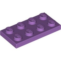3020-157 Platte plaat 2x4 lavender, midden NIEUW *1B205
