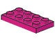 3020-71 Platte plaat 2x4 magenta NIEUW *1B205