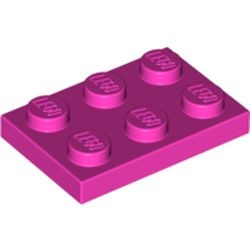 3021-47 Platte plaat 2x3 roze, donker NIEUW *1B202