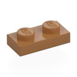 3023-150 Platte plaat 1x2 caramel, midden NIEUW *1B170