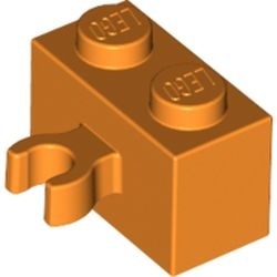 30237-4 Steen aangepast 1x2 met clip oranje NIEUW *1B039