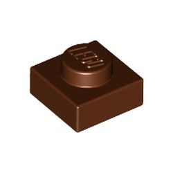 3024-88 Platte plaat 1x1 bruin, roodachtig NIEUW *1B166