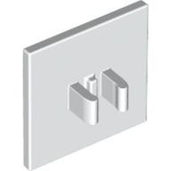 30258-1 Verkeersbord- vierkant, leeg clip-on (zie paal 30256) wit NIEUW *