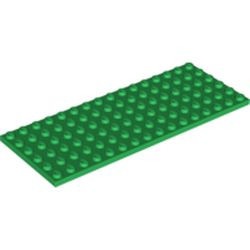3027-6 Platte plaat 6x16 groen NIEUW *5K0000