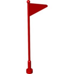 30322-5 Antenne 1x8 noppen met vlag rood NIEUW *5B046