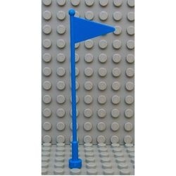 30322-7G Antenne 1x8 noppen met vlag blauw gebruikt *1L179