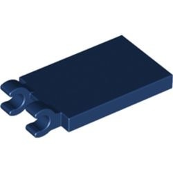30350-63 Tegel 2x3 met twee clips aan uiteinde blauw, donker NIEUW *0D0000