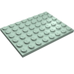 3036-48 Platte plaat 6x8 groen, zandkleurig NIEUW *5K0000