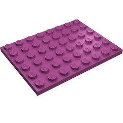 3036-71 Platte plaat 6x8 magenta NIEUW *5K0000