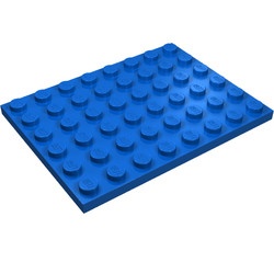 3036-7G Platte plaat 6x8 blauw gebruikt *1A043