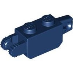 30386-63G Scharniersteen 1x2 1 en 2 vingers uiteinde blauw, donker gebruikt *1L0000