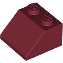 3039-59 Dakpan 45 graden 2x2 rood, donker NIEUW *1B135