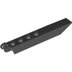 30407-11 Plaat 1x8 scharnier gebogen zijkanten, 4 noppen, rechthoekige plaat onder zwart NIEUW *5C007