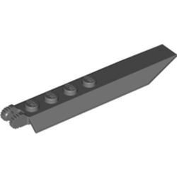 30407-85G Plaat 1x8 scharnier gebogen zijkanten, 4 noppen, rechthoekige plaat onder grijs, donker (blauwachtig) gebruikt *6K11