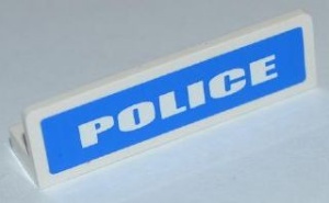 30413pb027L-1G Paneel 1x4 POLICE wit gebruikt *0D0000