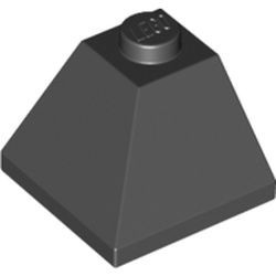 3045-11G Dakpan 45 graden 2x2 hoek buitenzijde zwart gebruikt *1D033