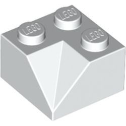 3046a-1G Dakpan 45 graden 2x2 hoek binnenzijde voor oa dakkapel zie 3049 voor nok wit gebruikt *1D033