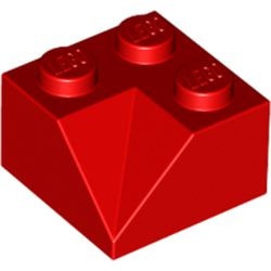 3046a-5 Dakpan 45 graden 2x2 hoek binnenzijde voor oa dakkapel zie 3049 voor nok rood NIEUW *1B211