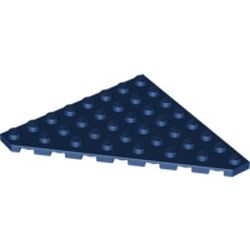 30504-63G Platte plaat 8x8 afgekapte hoek blauw, donker gebruikt *1G011