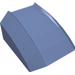 30602-55G Dakpan rond 2x2 ribbeltjes (geen noppen bovenop) blauw, zandkleurig gebruikt *1D028 - Img 2
