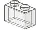 3065-12 Steen 1x2 zonder centrale versterking transparant NIEUW *1B005