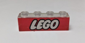 3066px10-12G Steen 1x4 LEGO op rood transparant gebruikt *5V04-20