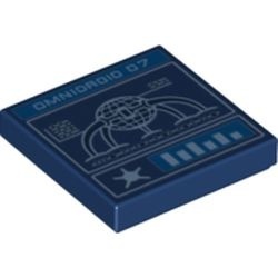 3068pb0984-63 Tegel 2x2 OMNIDROID 07 scherm blauw, donker NIEUW *