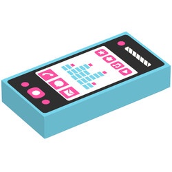3069bpb0279-156G Tegel 1x2 Smartphone blauw, middenazuur gebruikt *5T02-18