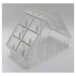 31441pb02-12G DUPLO Dak 4x8x5 met open raam (PAKKETPOST) transparant gebruikt *