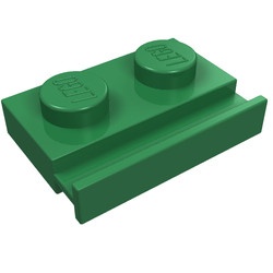 32028-6 Platte plaat 1x2 met deurrail groen NIEUW *1B316