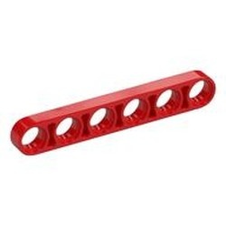 32063-5G Technic, Hefbalk 1x6 dun rood gebruikt *