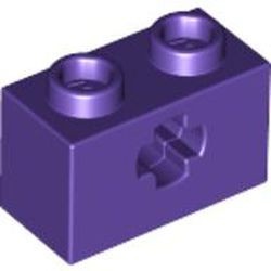 32064-89 Technic, steen 1x2 met asgat paars, donker NIEUW *1B013