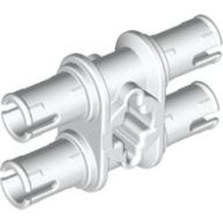 32138-1 Technic, dubbele pin met asgat wit NIEUW *1A068