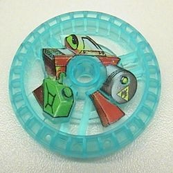 32352pb01-15G Technic Disk 5x5 met Fuel RoboRider Talisman Wheel patroon transparant lichtblauw gebruikt *5S010